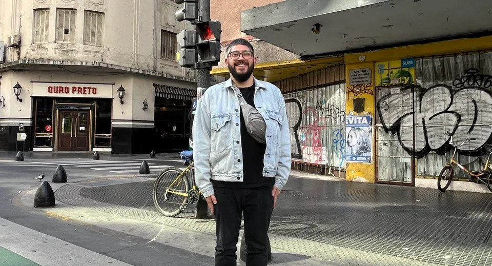 A glitched picture of Ali's face